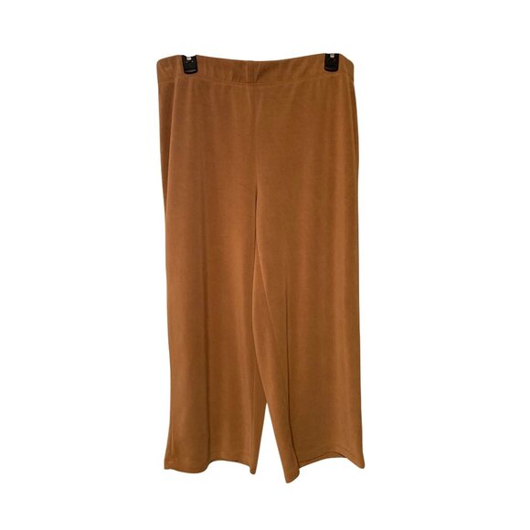Jules & Leopold Womens Size Large Brown Pull On Pants Trouser Cropped Capri - Picture 1 of 4